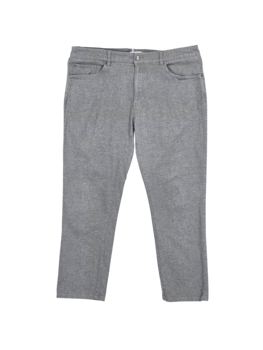 Peter Millar Men's 36 Cotton Flannel Five-Pocket Pants Classic Fit British Grey